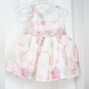 Janie and Jack Special Occassion Pink and Green Floral Dress